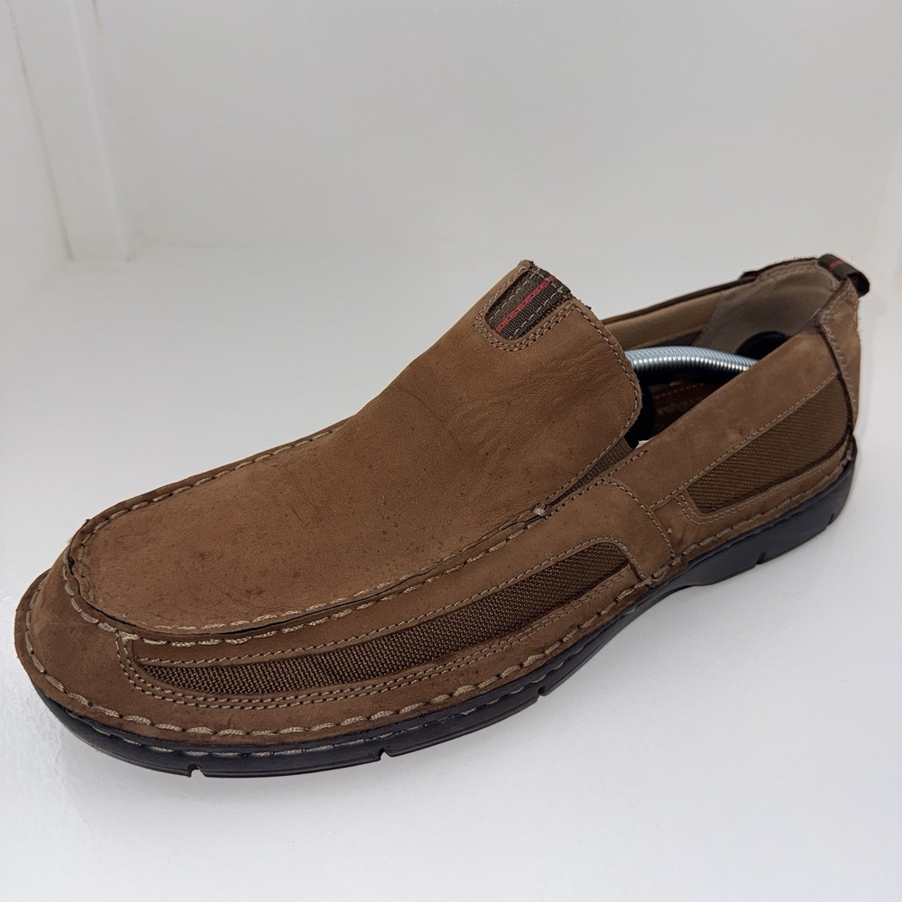 Clarks XTRLite Lambeth Loafers Brown Nappa Leather Slip On Moc Toe Men's 12M